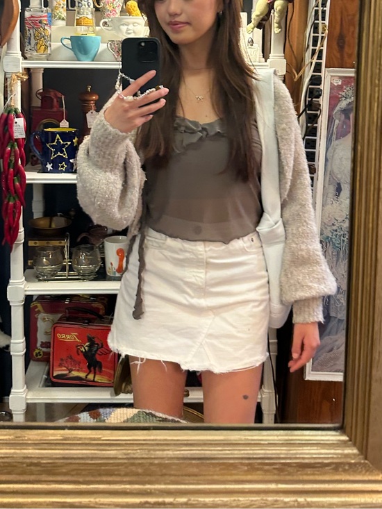 BDG Dresses & Skirts - BDG White Denim Mini Skirt